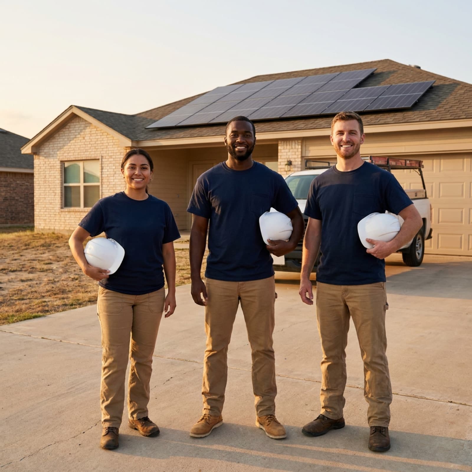 Kaizen install crew on a Texas job site
